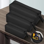 Resim 1 adet Küçük 600D Oxford Kumaş Depolama Çantası, Fermuarlı Pratik Araç Çantası, Çok Amaçlı Araç Düzenleyici Çanta, Tornavida, El Aletleri Kullanımı vb. için Uygun Küçük El Aleti Kilit Donanım ve Parçalar Depolama Kiti 