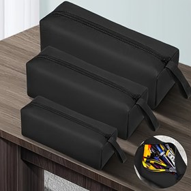Resim 1 adet Küçük 600D Oxford Kumaş Depolama Çantası, Fermuarlı Pratik Araç Çantası, Çok Amaçlı Araç Düzenleyici Çanta, Tornavida, El Aletleri Kullanımı vb. için Uygun Küçük El Aleti Kilit Donanım ve Parçalar Depolama Kiti 