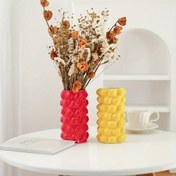 Resim HLQUSEQA Seramik Meyve Şekli Vaz, Tropikal Stil, Yuvarlak Silindir Dekoratif Çiçek Vazosu, Ev Oturma Odası, Modern Çiçek Dekoru, Güç Gerekli Değil, 3D Limon & Çilek Tasarımı 