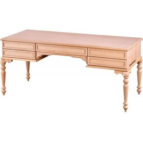 Resim Masifart Mensa 180 Lik Çizgili Torna Çalışma Masası Cilasız Ham Ahşap 