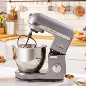 Resim Karaca 6 Kademeli Hız Ayarlı Mastermaid Chef Stand Mikser Hamur Yoğurma Makinesi 1500 W 5 Lt Kapasite, Onerous Mutfak Tartısı Hediye 