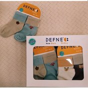 Resim 4 Çift Pamuklu New Born Yenidoğan Antibacterial Unısex Bebek Çorap-743 ÇoK Renkli 