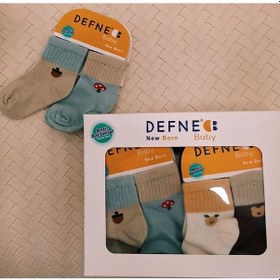 Resim 4 Çift Pamuklu New Born Yenidoğan Antibacterial Unısex Bebek Çorap-743 ÇoK Renkli 