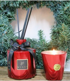 Resim Missi Parlak Kırmızı Silindir Şişe Nar Fig Oda Kokusu 500 ML 