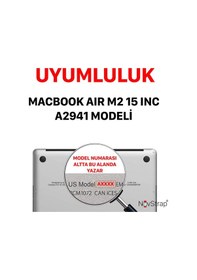 Resim Novstrap Apple Uyumlu MacBook Air 15 İnç 2023 A2941 M2 Çip İle Touchpad Trackpad Koruyucu Film 