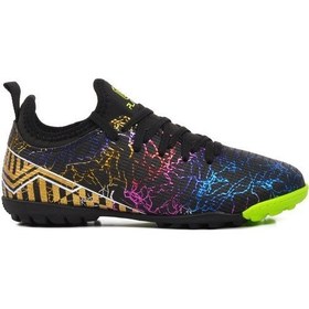 Resim Siyah Çocuk Halı Saha Ayakkabısı Fh-241-129 F Halısaha Siyah 