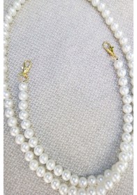 Resim Krem Incili Dekoratif Çanta Askısı 105Cm Krem 