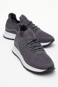 Resim Dericlub Kadın Trikolu Aksesuar Bağcıklı Comfort Sneaker Cr 2486 Füme 