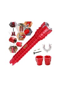 Resim Yunboo Küçük Ev Tesisatı Tamiri İçin 8 Fonksiyonlu Universal Boru Anahtarı - Kayar Engelleme, Abs Ve Karbon Çelik Malzeme 