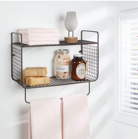 Resim Metal Mutfak Banyo Duvar Rafı Terek Havluluk Wd-102 