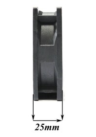 Resim 8Cm Kasa Fanı Siyah 80 x 80 x 25Mm Kasa Soğutucu Fan Sessiz 