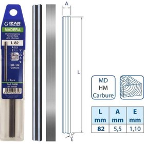 Resim Ennalbur İzar Planya Bıçağı 82 mm 1 Çift 