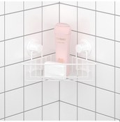 Resim Teknotel Vakumlu Tek Katlı Banyo Köşe Rafı Beyaz Dm251 Beyaz 