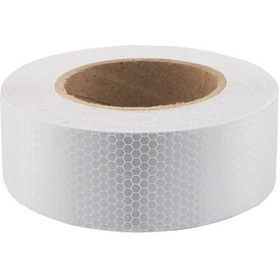 Resim Reflektif Fosforlu Petekli Şerit Bant 5cm X 25metre Beyaz Glz03902321 