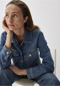 Resim Mavi - Harmony Mid Vintage Classic Denim Jean Ceket 1110639-89575 Mavi 