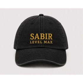Resim "sabır Level Max" Nakışlı Vintage Yıkamalı Beyzbol Şapkası 