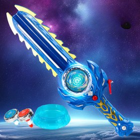 Resim Manuel Çekme-Döndür Gyro Savaş Kılıcı Fırlatma Oyuncak, Yaratıcı El Gücü ile Dönen Top ve Harika Jiroskop, Çocuklar ve Yetişkinler için Dinamik Müsabaka Oyunu, Eğlenceli Bey Battle Tarzı İnceleme Parti Hediye Seti, İç mekan/Dış mekân oyunları İçin, İletken Rekabet Oyuncak, 1 Adet Giros 