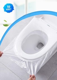 Resim Soillium Hijyenik Tek Kullanımlık Klozet Kapağı Poşeti Kapak Örtüsü Pratik Seyehat Restaurant Hijyenik Örtü 