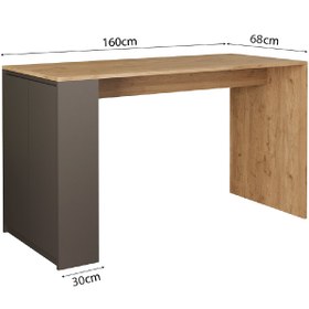 Resim Bimossa G48-6 Edgar 6 Tabureli Bar Masası - Siyah - Beyaz 