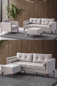 Resim Eymense Kraft Puflu Koltuk Takımı 3 1 