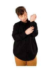 Resim Mode Xl Büyük Beden Erkek Klasik Gömlek Likralı 20351 Siyah 001 