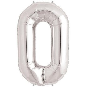 Resim Nessiworld 0 Rakam Folyo Balon Gümüş 40 inç 
