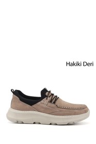 Resim Gönderi(r) Erkek Kum Nubuk Bağcıklı Hakiki Deri Comfort Ayakkabı 