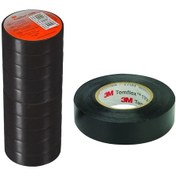 Resim 3m Temflex 1300e Pvc İzole Bant Siyah 10luk Paket 0.13mm X 19mm X 