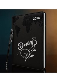 Resim Bk Gift Kişiye Özel İsimli Termo Sert Kapak 2026 Siyah Ajanda & Kalem -5, Öğretmenler Günü Hediyesi, Yeni İş Hediyesi 35338 Bk Gift Renkli 