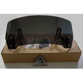 Resim SAWTECH Üniversal Deflektör Rüzgar Saptırıcı Füme Renk Genişlik:350mm X Yükseklik:145mm Uyumlu 