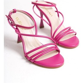 Resim Mubiano Mbhrn520-fs Kadın Arkası Açık Yüksek Fuşya Topuklu Sandalet Fuşya 