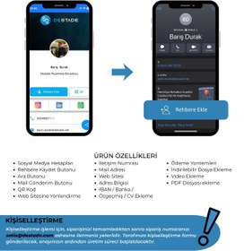 Resim Destade NFC ve QR Kod Özellikli Temassız Dijital Kartvizit 