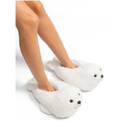 Resim Twigy Foka EE0546 Kadın Hayvanlı Panduf Beyaz 36/41 Beyaz 