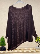 Resim sahnemoda Tek Cepli Yarasa Asimetrik Merserize Bluz 