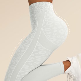 Resim 1 Adet Kadın Yüksek Bel Yoga Taytı - Dikişsiz Ultra Esnek Leopar Desenli Antrenman Pantolonu, Yüksek Esneklik Nefes Alabilir Dört Mevsim Spor ve Günlük Kullanım İçin, Yoga Kıyafeti, Dikişsiz Tasarım, Pürüzsüz Dokulu, Aktif Giyim Altı, Elastik Malzeme, Fitness Tutkunları 