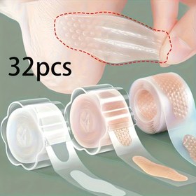 Resim 32 Adet Hidrokolloid Jel Kabarcık Yaması - Su Geçirmez & Kaymaz Ayak Bakım Pedleri, Şeffaf/Pembe/Beyaz, Topuk için Nefes Alabilir Yapışkan, Kabarcık ve Sıyırma Koruma - Spor, Doğa Yürüyüşü, Günlük Kullanım, Ayak Kabarcıkları Koruması, Esnek Döşeme, Cilt Dostu Malzeme, Her Gün Rahatlık İçin İdeal 