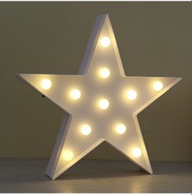 Resim Led Işıklı Beyaz Yıldız Gece Lambası Dekoratif Aydınlatma Karışık Renk 