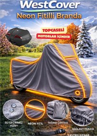 Resim Kuba Xf 110 Topcaseli Neon Fitilli-tncu Su Geçirmez Motorsiklet Brandası 