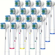 Resim Oral B 16 Paket Profesyonel Elektrikli Diş Fırçası Başlıkları Değiştirme, Oral-B 7000/Pro 1000/9600/5000/3000/8000 Yetişkin Beyaz, 1 adet (16 Paket) 