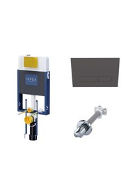 Resim Isvea Durezza Gömme Rezervuar Seti - Antrasit Tuğla Duvar Antrasit 