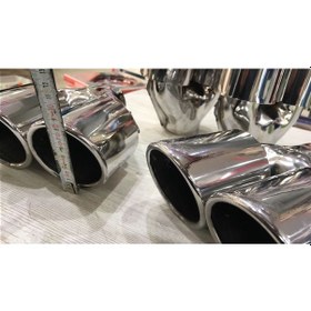 Resim Çift Çıkış Egzoz Ucu Golf Polo Leon Jetta Paslanmaz 