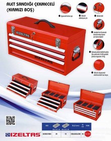 Resim İzeltaş 8320331003 Çekmeceli Takım Alet Sandığı Büyük - Boş 