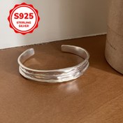 Resim 925 Gümüş Mat Kaplama Bileklik - Minimalist Tasarım, Hipoalerjenik, Anti-Oksidasyon, Kadınlar İçin İdeal Hediye, Tüm Mevsimler İçin Mükemmel, Günlük Giyim Aksesuarı | Minimalist Bileklik | Dayanıklı Bileklik 