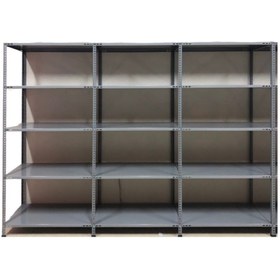 Resim AçıkMağazam Çelikrafburada 5 Katlı 3lü Bitişik Galvaniz Çelik Raf Arşiv Depo Kiler Rafı 43x93x200 