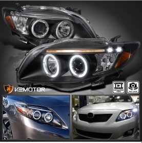 Resim Toyota Corolla 2009-2010 Junyan Angel Eyes Siyah Ön Far 