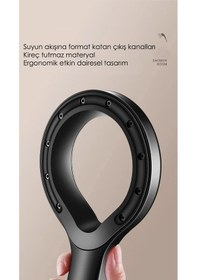 Resim Hendek Su Tasarruflu Siyah Turbo Jet Banyo Duş Başlığı El Duşu Siyah 