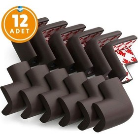 Resim 12 Adet Köşe Koruyucu Yastık Saf Kauçuk Masa Sehpa Kenar Köşe Koruyucu Çocuk Bebek Emniyet Koruma Diğer 