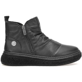 Resim Mammamia D25kb-1005 Kadın Hakiki Deri Düz Bot Siyah Siyah 