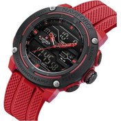 Resim Naviforce Erkek Kol Saati Analog & Dijital Silikon Kordon 2213 Siyah - Kırmızı 