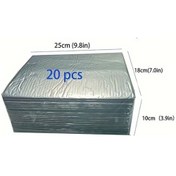 Resim Meridiangoods 16/20 Parça Araç Ses Önleyici Isı Yalıtım Paspasları 9.84x7.09 Inç Motor Kaputu Termal Koruma 